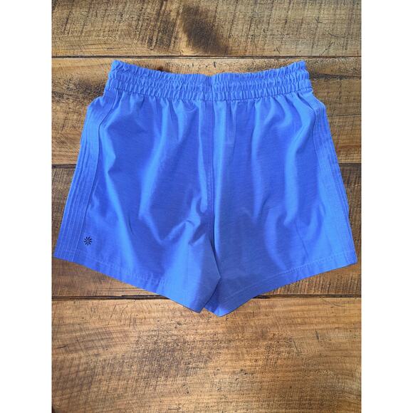 Athleta Girls Set of 2 Periwinkle Blue Athletic Drawstring Stretchy Shorts 16 - Picture 4 of 8